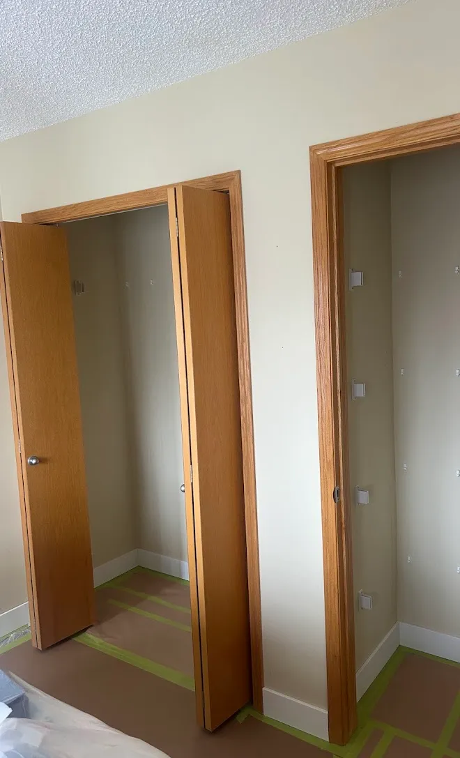 Interior doors and trim with a smooth painted finish — Leonard’s Painting, Edmonton area