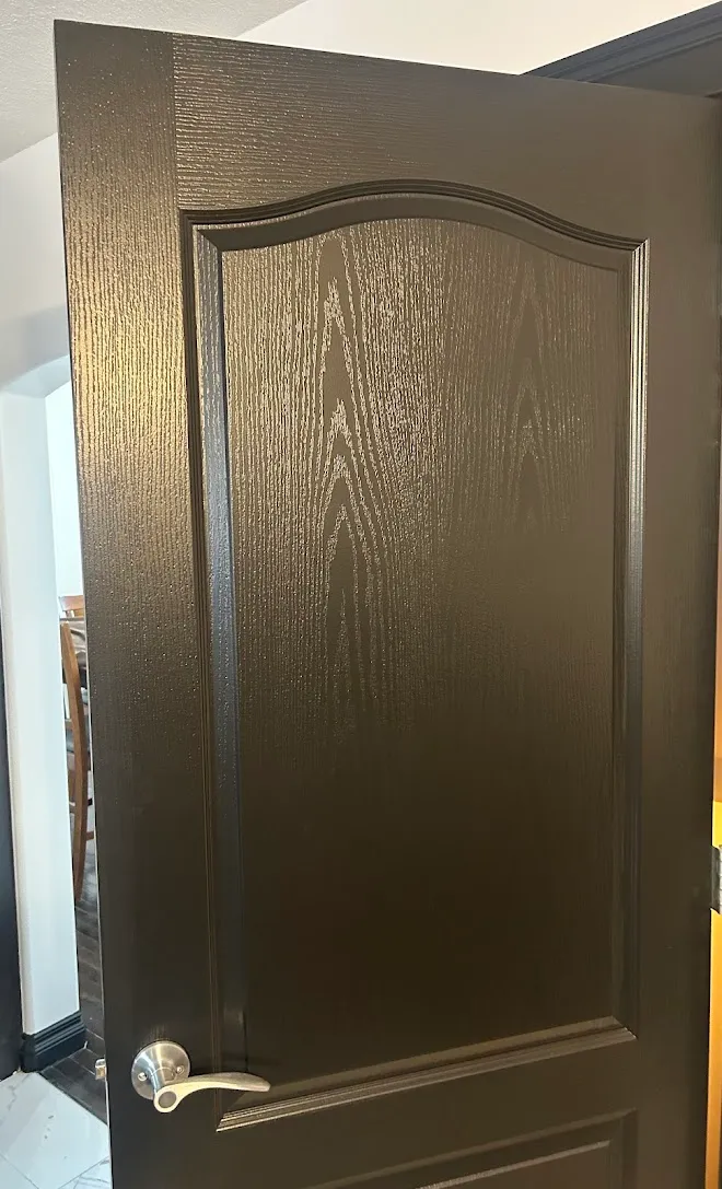 Interior doors and trim with a smooth painted finish — Leonard’s Painting, Edmonton area