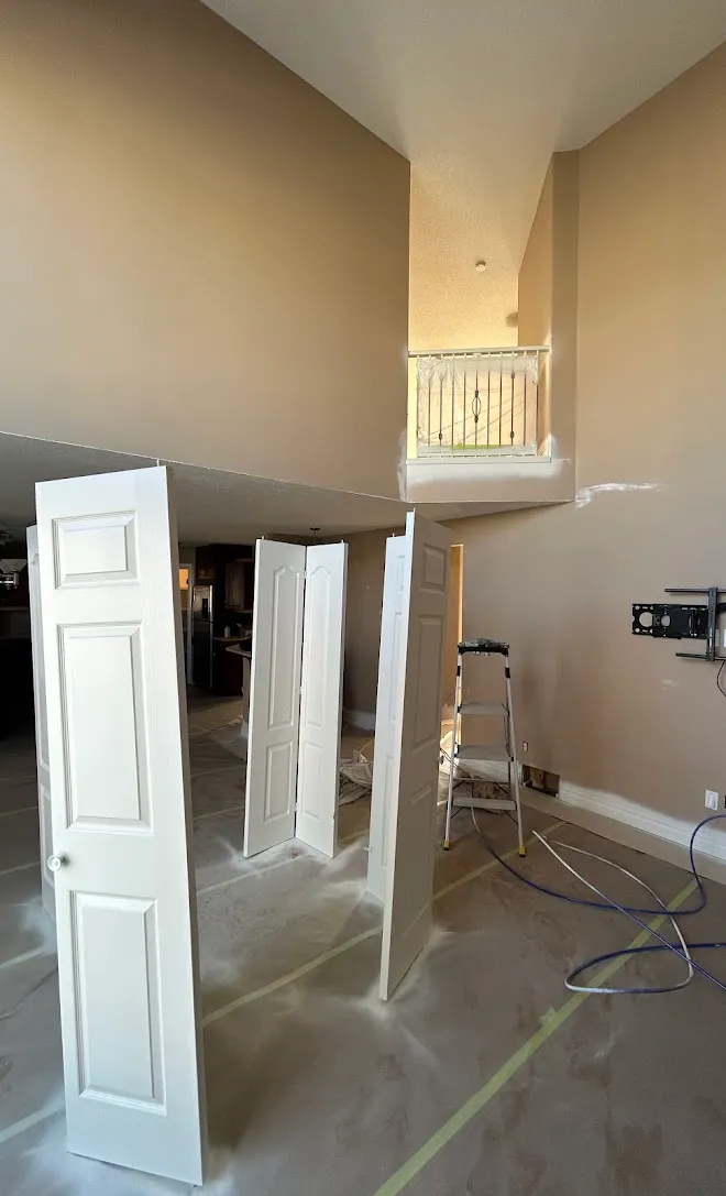 Interior doors and trim with a smooth painted finish — Leonard’s Painting, Edmonton area
