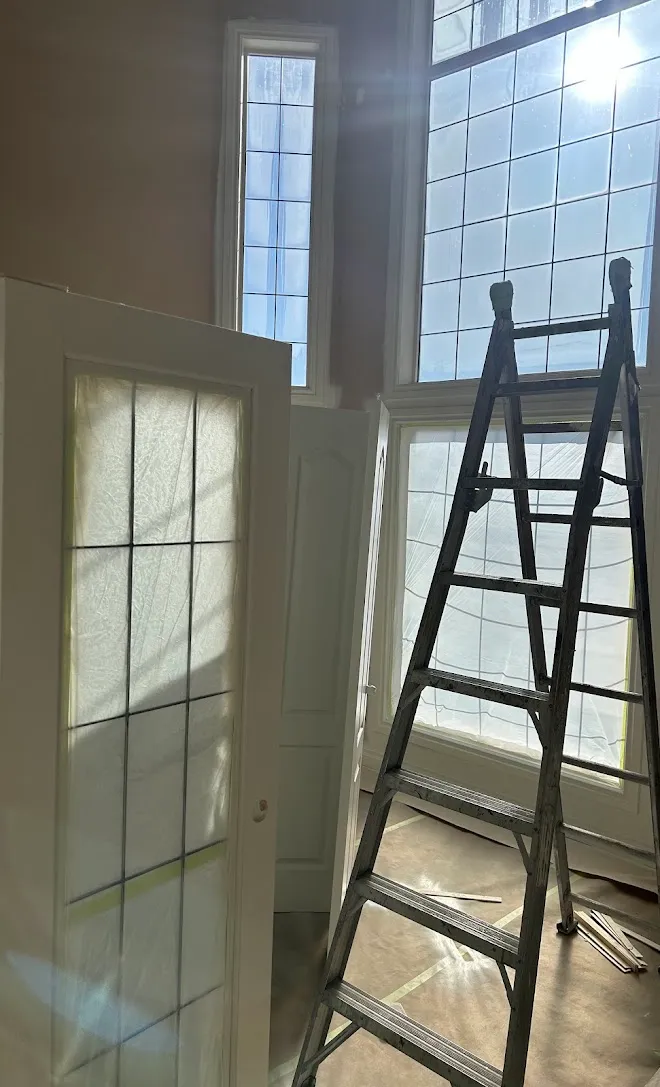 Interior door and casing finish work — Leonard’s Painting, Edmonton area